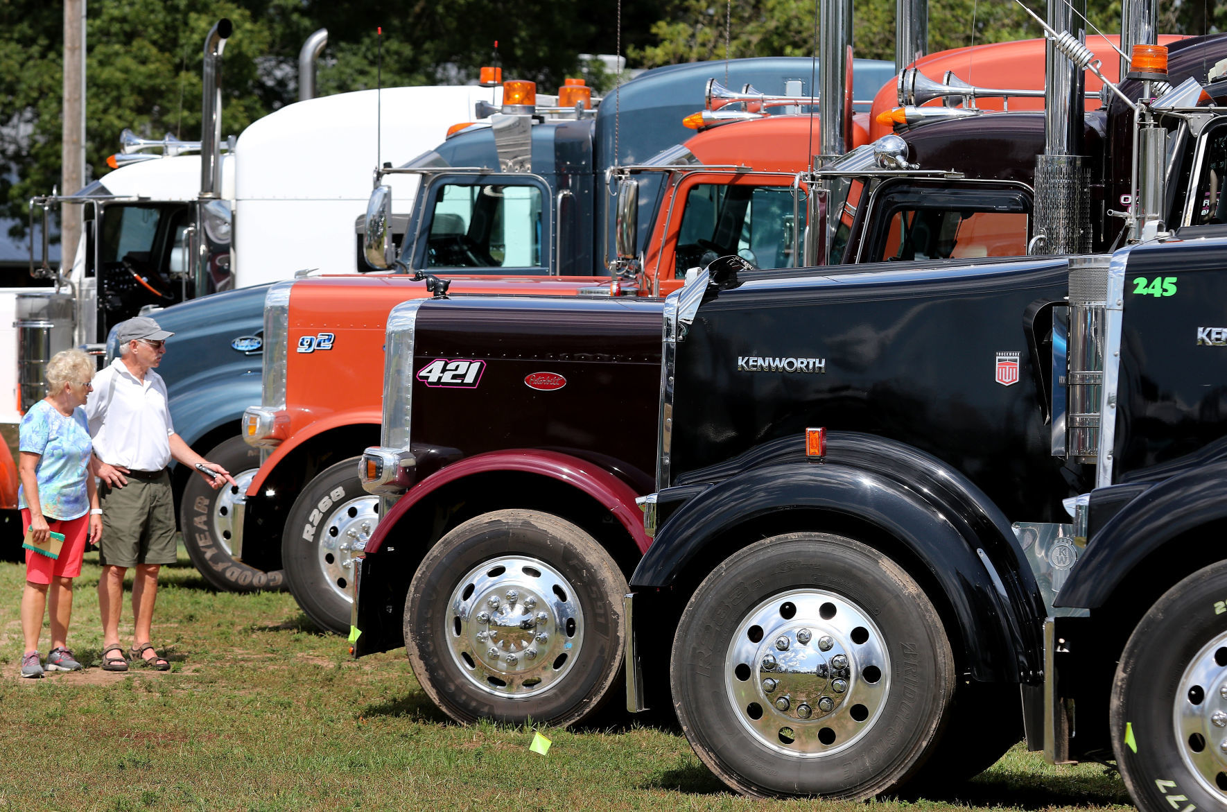 Viewing the trucks